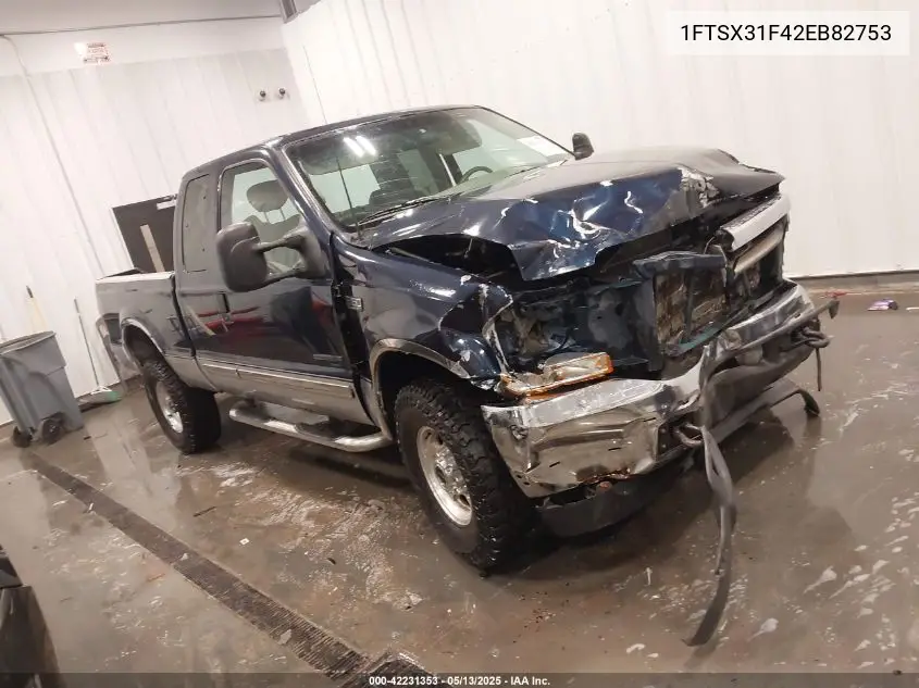 2002 Ford F-350 Lariat/Xl/Xlt VIN: 1FTSX31F42EB82753 Lot: 42231353