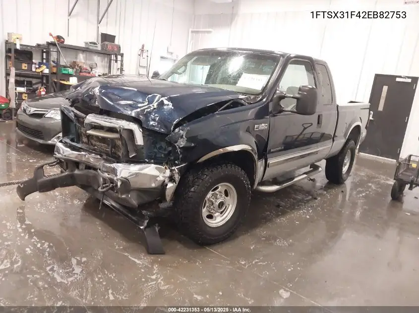 2002 Ford F-350 Lariat/Xl/Xlt VIN: 1FTSX31F42EB82753 Lot: 42231353