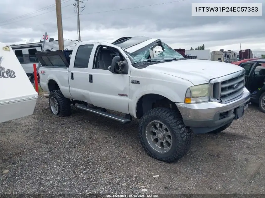 2004 Ford F-350 Lariat/Xl/Xlt VIN: 1FTSW31P24EC57383 Lot: 42248001