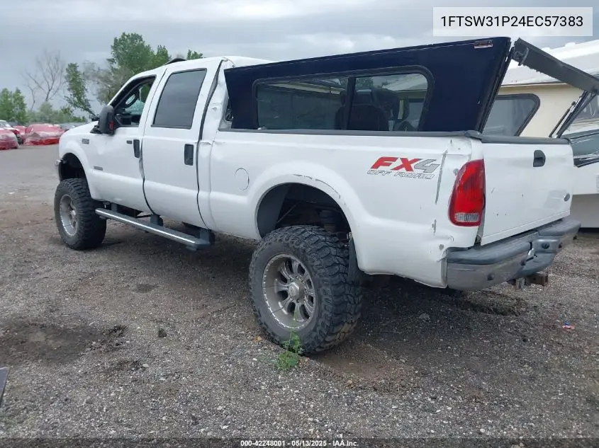 2004 Ford F-350 Lariat/Xl/Xlt VIN: 1FTSW31P24EC57383 Lot: 42248001