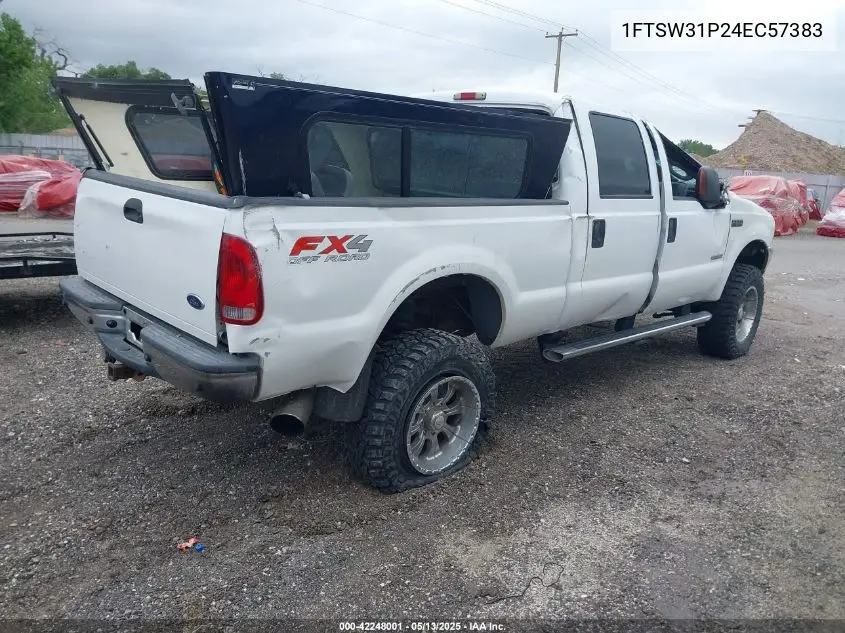 2004 Ford F-350 Lariat/Xl/Xlt VIN: 1FTSW31P24EC57383 Lot: 42248001