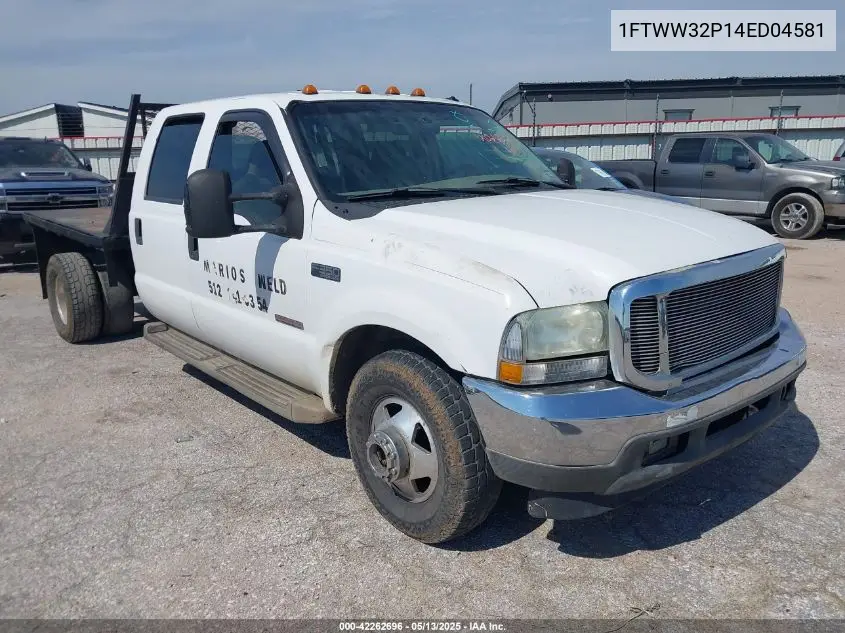 2004 Ford F-350 Lariat/Xl/Xlt VIN: 1FTWW32P14ED04581 Lot: 42262696