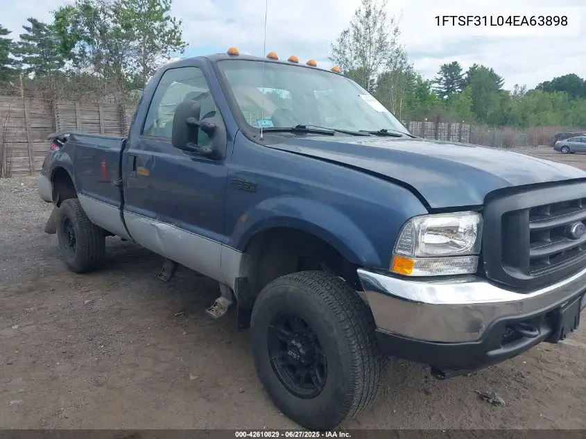 2004 Ford F350 Srw Super Duty VIN: 1FTSF31L04EA63898 Lot: 42610829