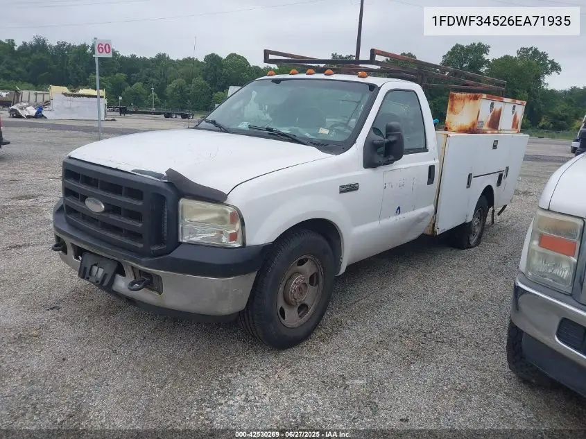2006 Ford F350 Srw Super Duty VIN: 1FDWF34526EA71935 Lot: 42530269