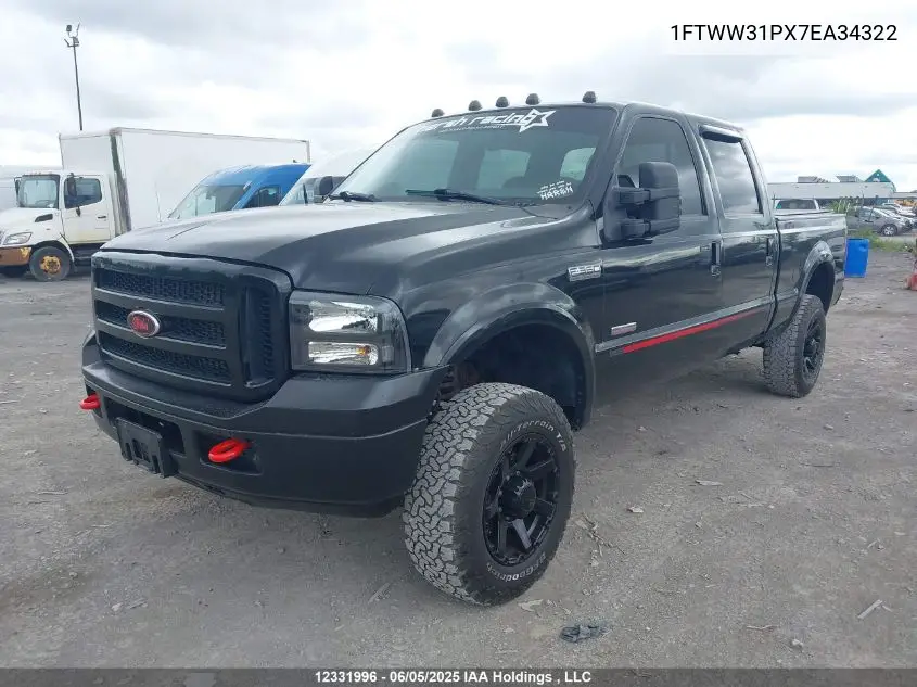 1ftww31px7ea34322 1FTWW31PX7EA34322 2007 Ford F-350 Harley-Davidson/King Ranch/Lariat/Outlaw/Xl/Xlt