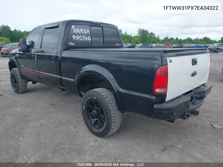 1ftww31px7ea34322 1FTWW31PX7EA34322 2007 Ford F-350 Harley-Davidson/King Ranch/Lariat/Outlaw/Xl/Xlt