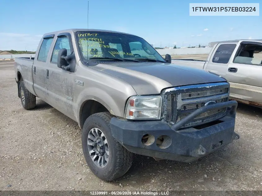 2007 Ford F350 Srw Super Duty VIN: 1FTWW31P57EB03224 Lot: 12339991