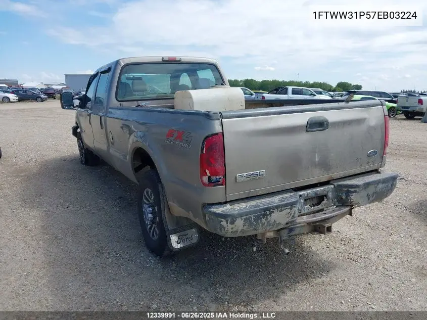 2007 Ford F350 Srw Super Duty VIN: 1FTWW31P57EB03224 Lot: 12339991