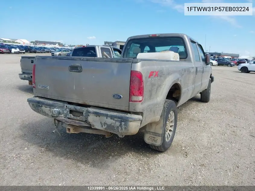 2007 Ford F350 Srw Super Duty VIN: 1FTWW31P57EB03224 Lot: 12339991