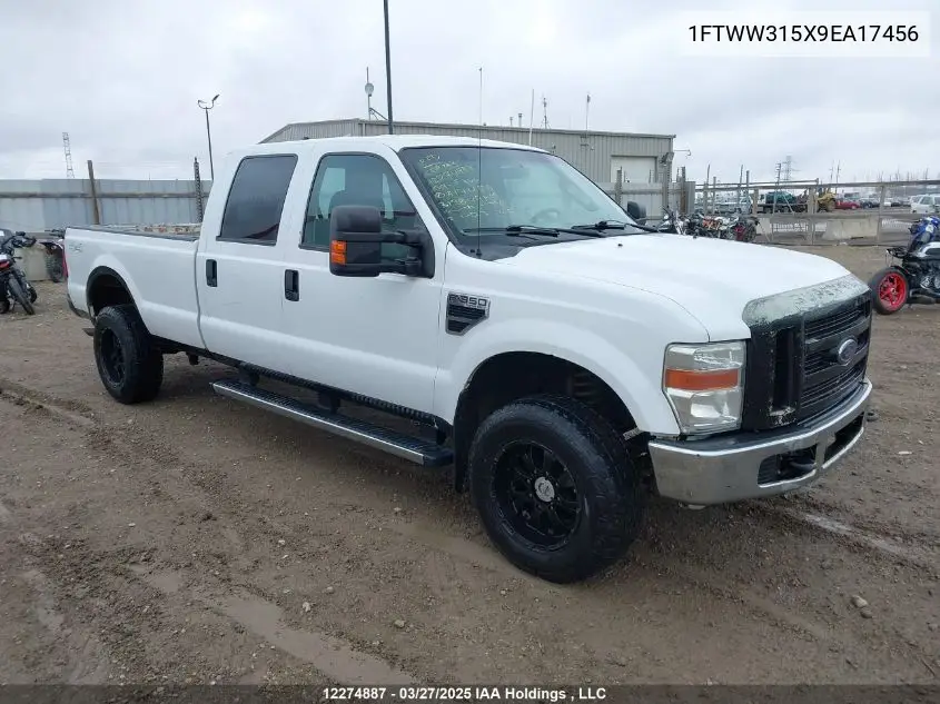 2009 Ford F350 Super Duty VIN: 1FTWW315X9EA17456 Lot: 12274887