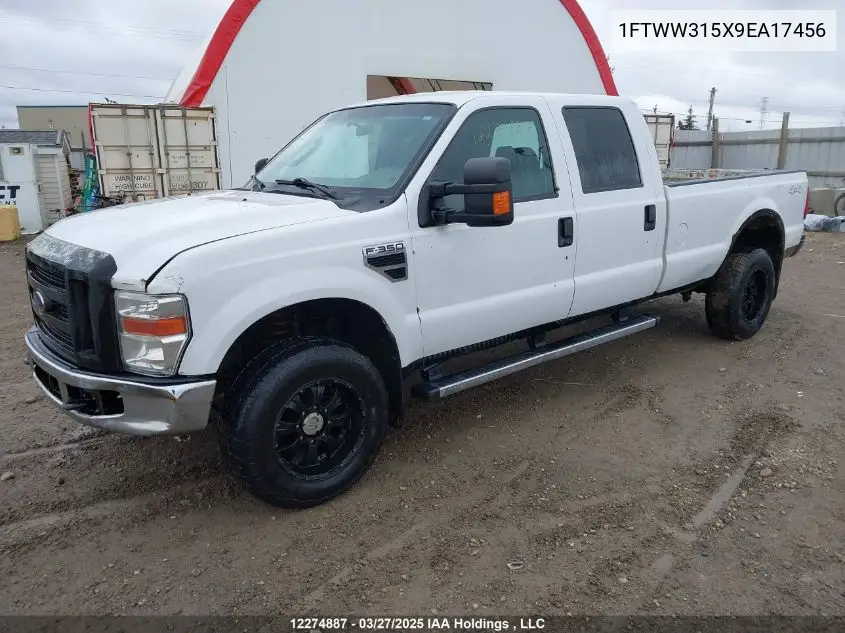2009 Ford F350 Super Duty VIN: 1FTWW315X9EA17456 Lot: 12274887