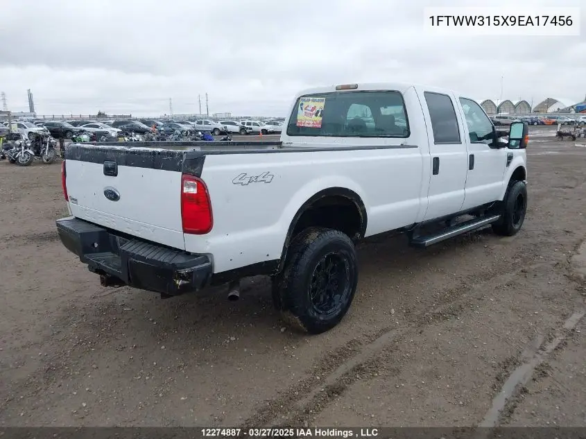 2009 Ford F350 Super Duty VIN: 1FTWW315X9EA17456 Lot: 12274887