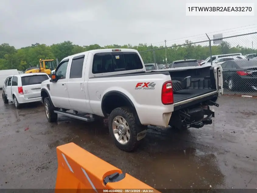 2010 Ford F-350 Cabela's/Harley-Davidson/King Ranch/Lariat/Xl/Xlt VIN: 1FTWW3BR2AEA33270 Lot: 42240552