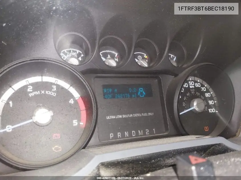 2011 Ford F-350 Xl VIN: 1FTRF3BT6BEC18190 Lot: 42607105