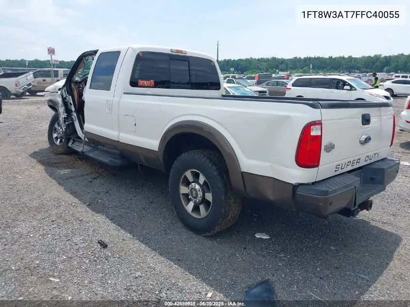 2015 Ford F350 Super Duty VIN: 1FT8W3AT7FFC40055 Lot: 42589935