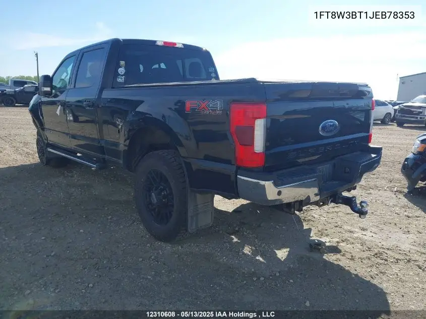 2018 Ford F-350 Lariat VIN: 1FT8W3BT1JEB78353 Lot: 12310608X