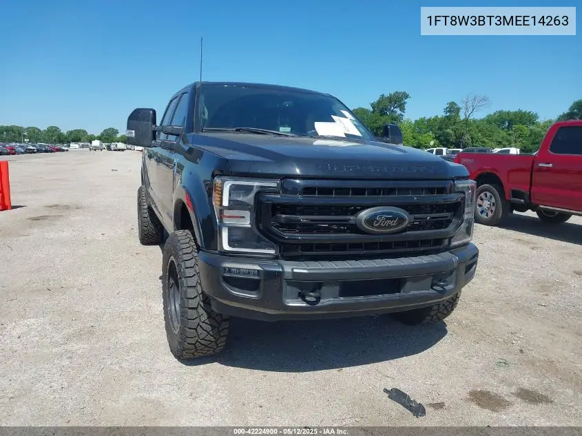 2021 Ford F-350 Lariat VIN: 1FT8W3BT3MEE14263 Lot: 42224900