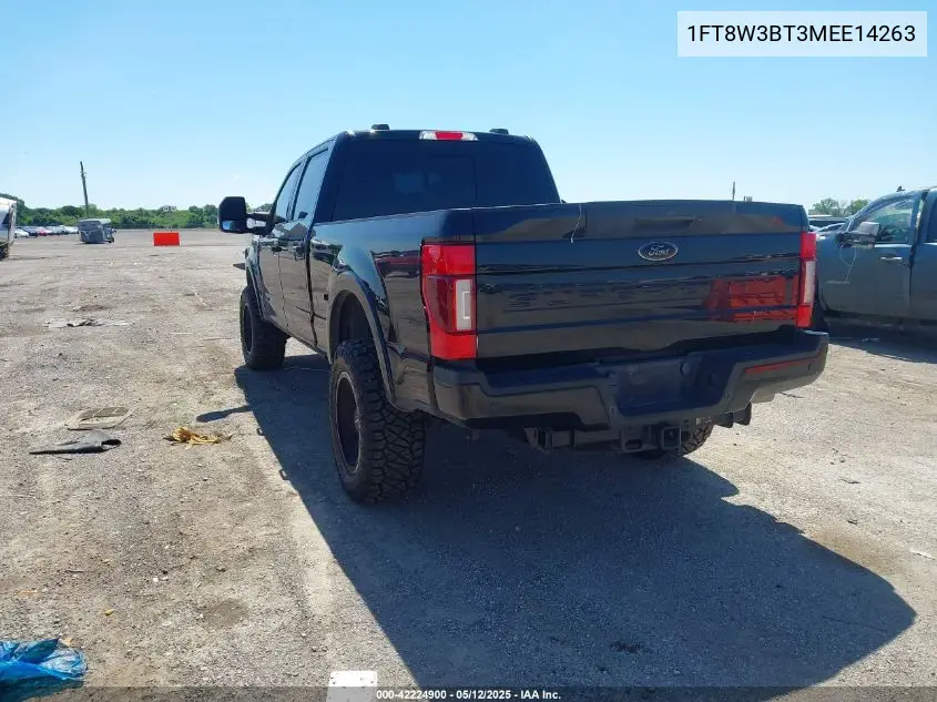 2021 Ford F-350 Lariat VIN: 1FT8W3BT3MEE14263 Lot: 42224900