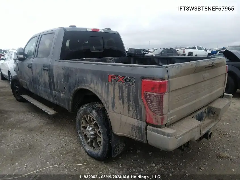 2022 Ford F350 Super Duty VIN: 1FT8W3BT8NEF67965 Lot: 11932062