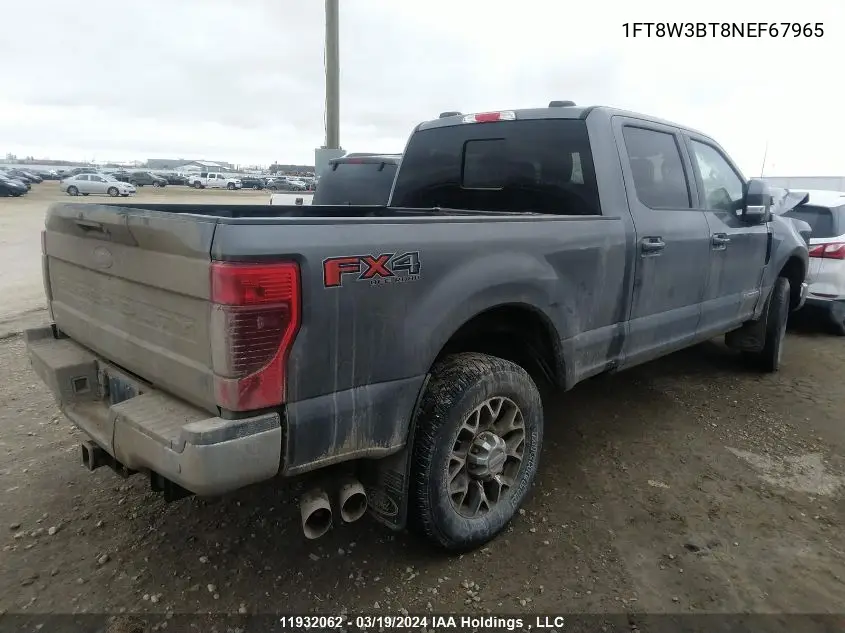 2022 Ford F350 Super Duty VIN: 1FT8W3BT8NEF67965 Lot: 11932062