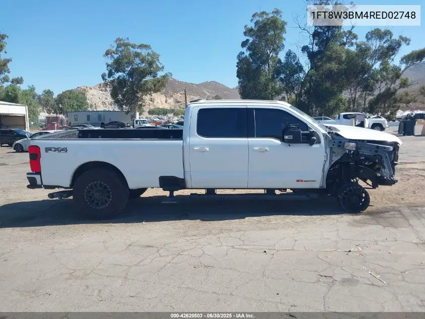 2024 Ford F-350 Lariat VIN: 1FT8W3BM4RED02748 Lot: 42620503