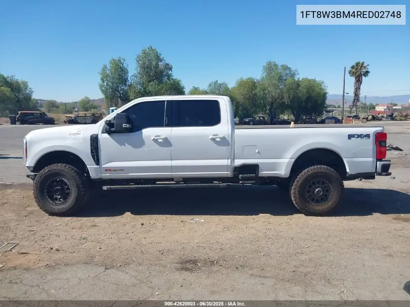 2024 Ford F-350 Lariat VIN: 1FT8W3BM4RED02748 Lot: 42620503