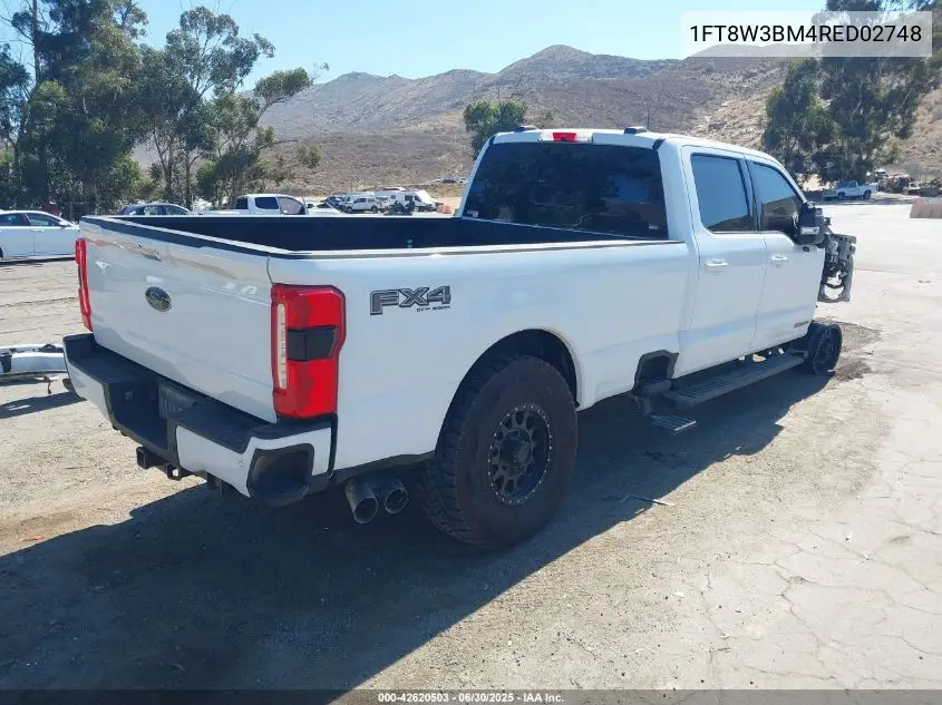 2024 Ford F-350 Lariat VIN: 1FT8W3BM4RED02748 Lot: 42620503