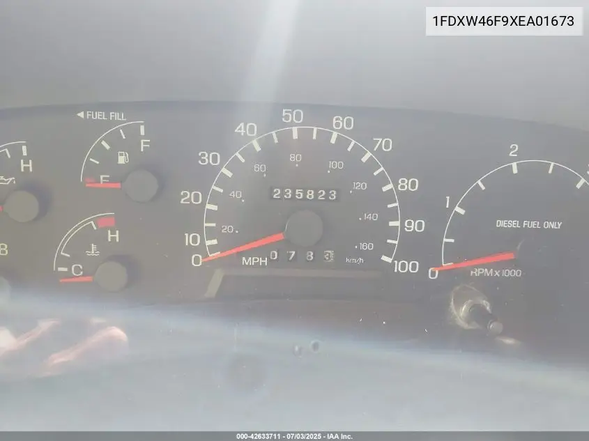 1999 Ford F-450 Lariat/Xl/Xlt VIN: 1FDXW46F9XEA01673 Lot: 42633711