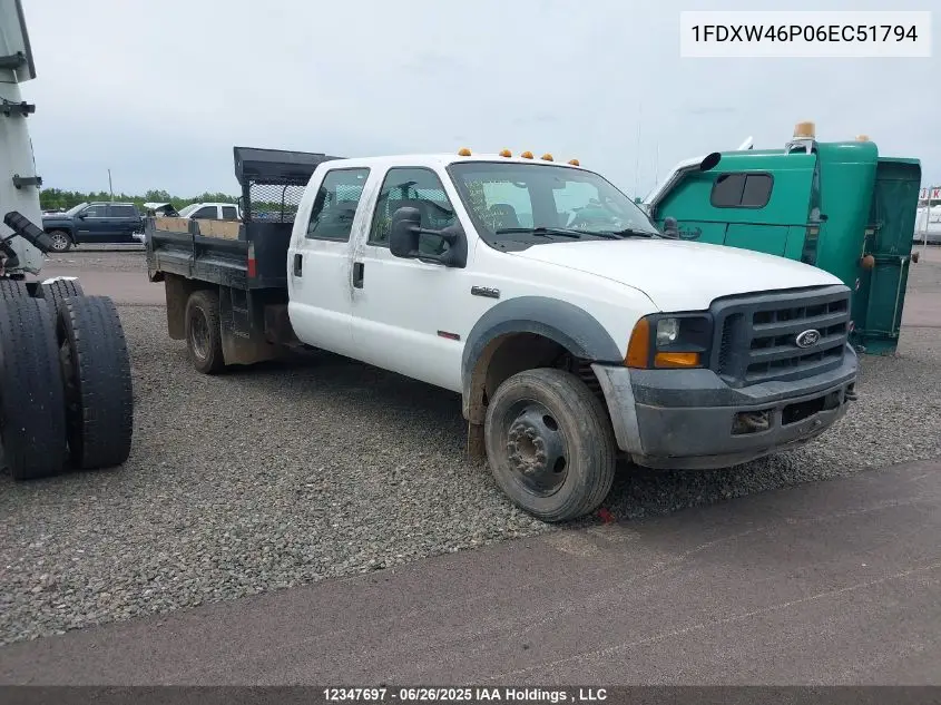 2006 Ford F450 Super Duty VIN: 1FDXW46P06EC51794 Lot: 12347697