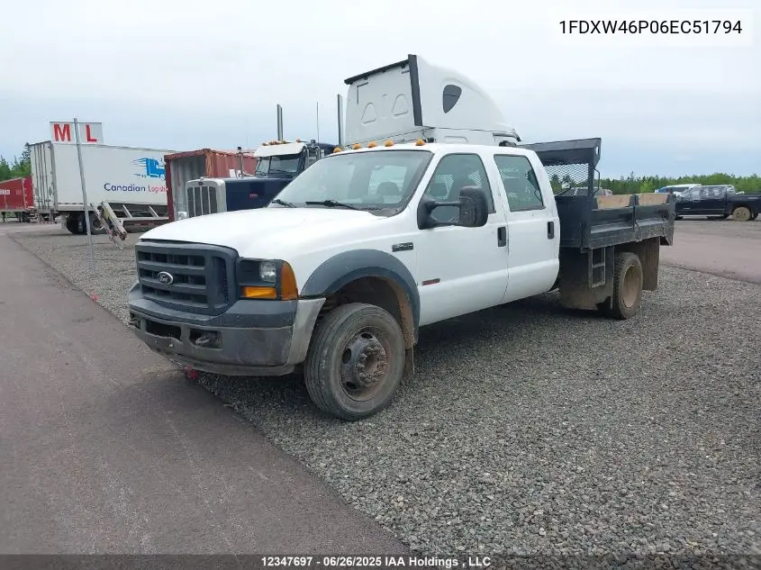 2006 Ford F450 Super Duty VIN: 1FDXW46P06EC51794 Lot: 12347697