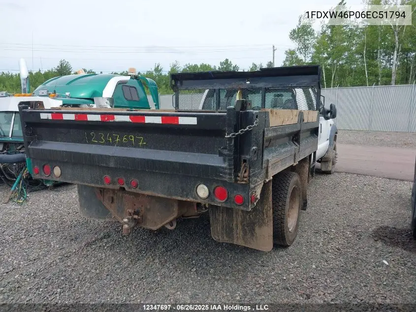 2006 Ford F450 Super Duty VIN: 1FDXW46P06EC51794 Lot: 12347697