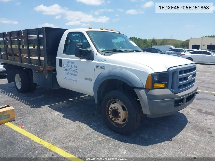 2006 Ford F-450 Chassis Xl/Xlt VIN: 1FDXF46P06ED51863 Lot: 42215305
