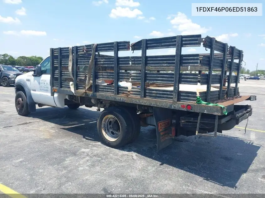 2006 Ford F-450 Chassis Xl/Xlt VIN: 1FDXF46P06ED51863 Lot: 42215305