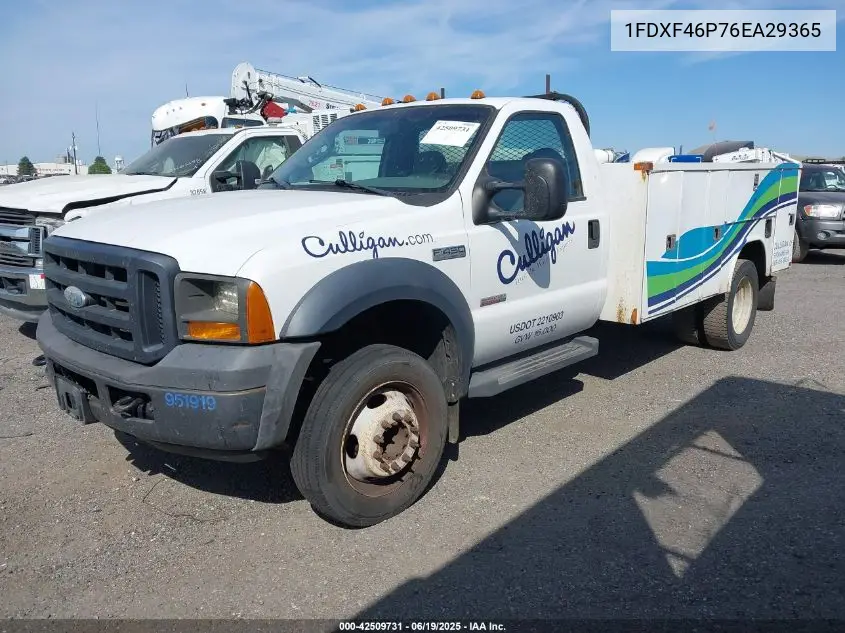 2006 Ford F-450 Chassis Xl/Xlt VIN: 1FDXF46P76EA29365 Lot: 42509731