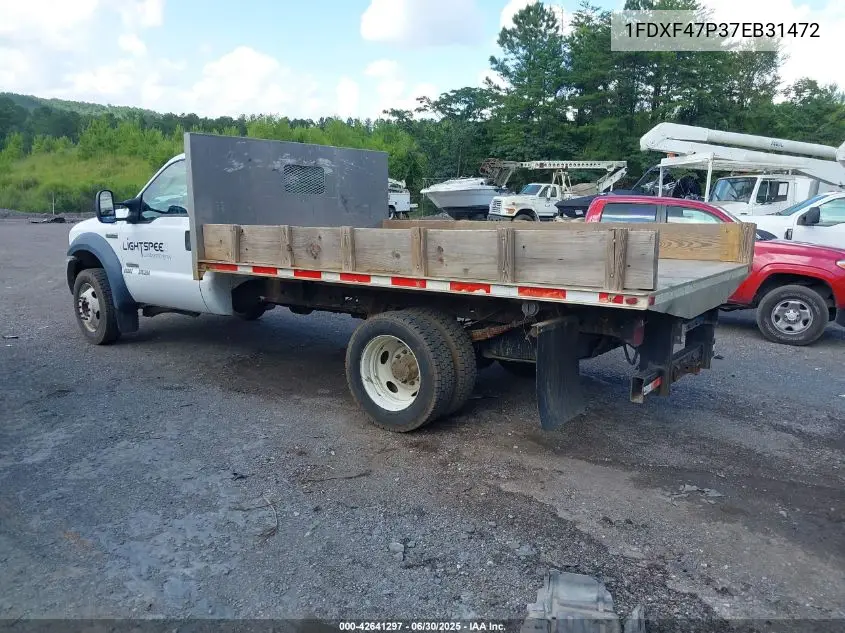 2007 Ford F-450 Chassis Xl/Xlt VIN: 1FDXF47P37EB31472 Lot: 42641297