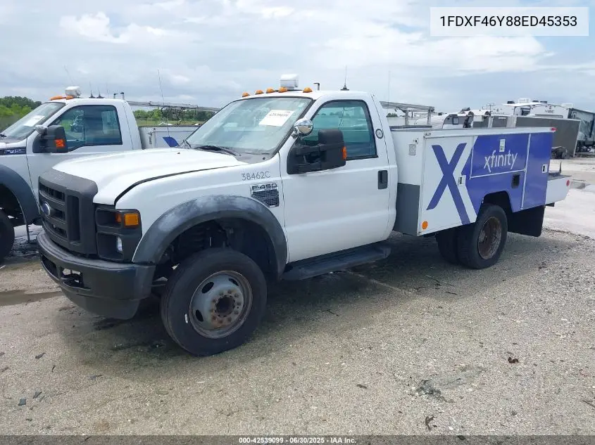 2008 Ford F-450 Chassis Xl/Xlt VIN: 1FDXF46Y88ED45353 Lot: 42539099