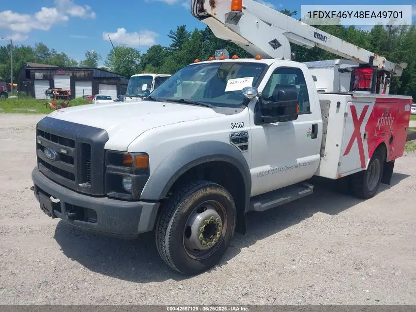 2008 Ford F-450 Chassis Xl/Xlt VIN: 1FDXF46Y48EA49701 Lot: 42557125