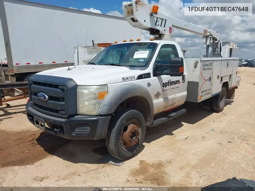 2011 Ford F-450 Chassis Xl VIN: 1FDUF4GT1BEC47648 Lot: 42186876
