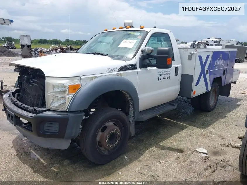 2012 Ford F-450 Chassis Xl VIN: 1FDUF4GYXCEC72027 Lot: 42539098
