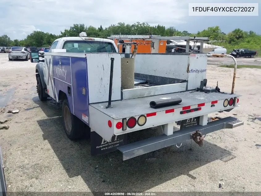 2012 Ford F-450 Chassis Xl VIN: 1FDUF4GYXCEC72027 Lot: 42539098