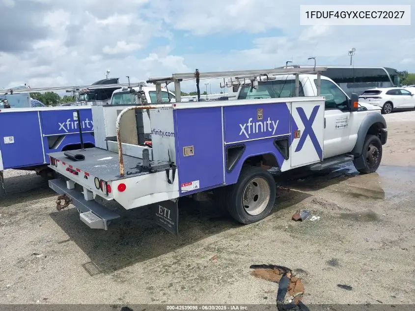 2012 Ford F-450 Chassis Xl VIN: 1FDUF4GYXCEC72027 Lot: 42539098