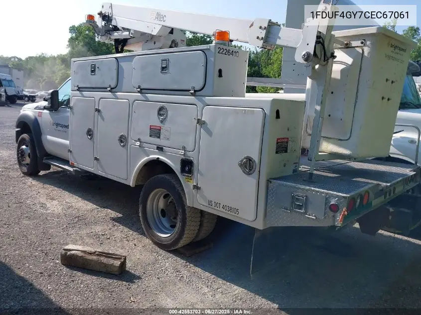 2012 Ford F-450 Chassis Xl VIN: 1FDUF4GY7CEC67061 Lot: 42553703