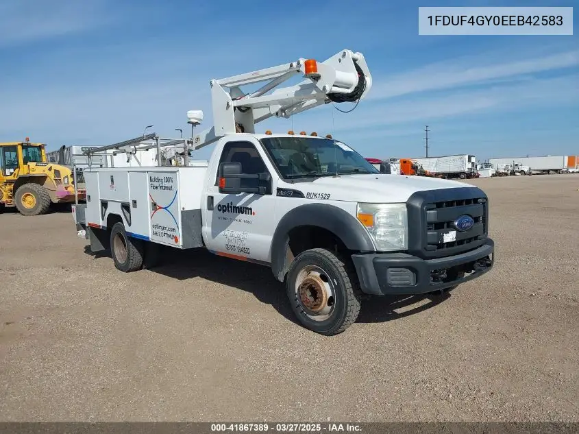 2014 Ford F-450 Chassis Xl VIN: 1FDUF4GY0EEB42583 Lot: 41867389
