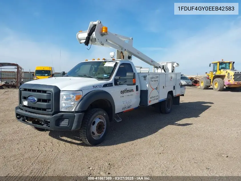 2014 Ford F-450 Chassis Xl VIN: 1FDUF4GY0EEB42583 Lot: 41867389