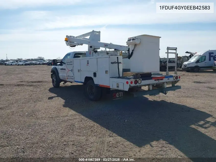 2014 Ford F-450 Chassis Xl VIN: 1FDUF4GY0EEB42583 Lot: 41867389