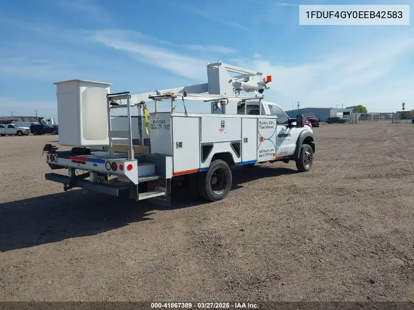 2014 Ford F-450 Chassis Xl VIN: 1FDUF4GY0EEB42583 Lot: 41867389