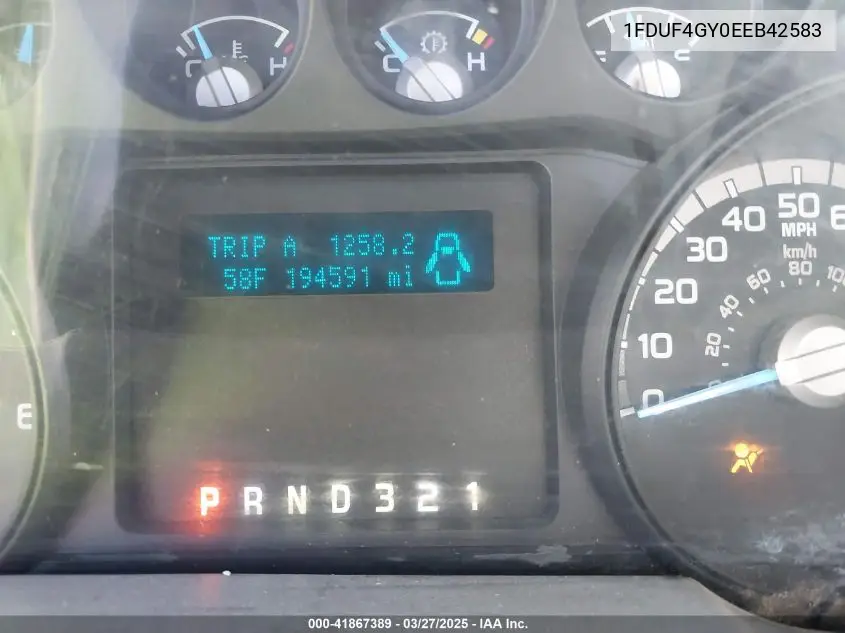 2014 Ford F-450 Chassis Xl VIN: 1FDUF4GY0EEB42583 Lot: 41867389