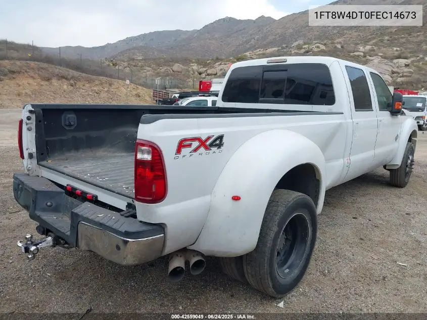 2015 Ford F-450 Lariat VIN: 1FT8W4DT0FEC14673 Lot: 42559049