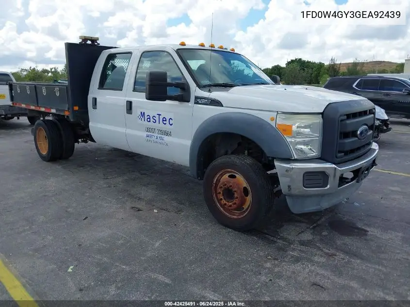 2016 Ford F-450 Chassis Xl VIN: 1FD0W4GY3GEA92439 Lot: 42425491