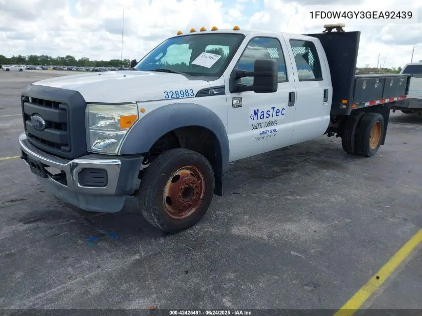 2016 Ford F-450 Chassis Xl VIN: 1FD0W4GY3GEA92439 Lot: 42425491